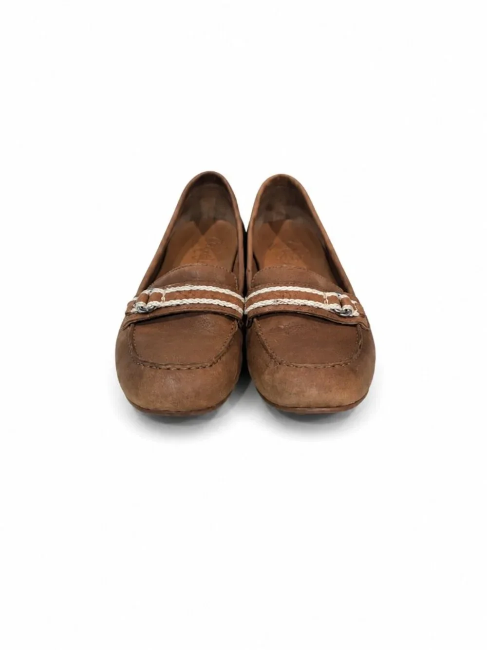 Born Brown Leather Driving Loafers Women’s 9.5 Moccasin Flats